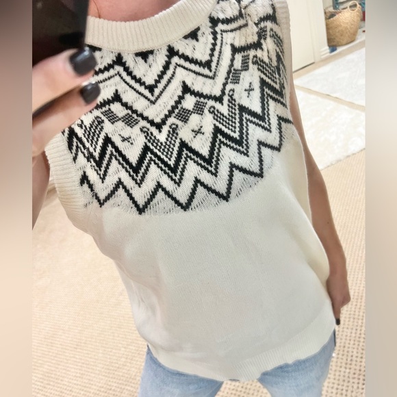 ATM Anthony Thomas Melillo Fair Isle Wool Sweater Vest - Picture 3 of 9